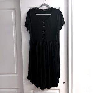 Mindy Mae’s Market Black Button Dress, XL